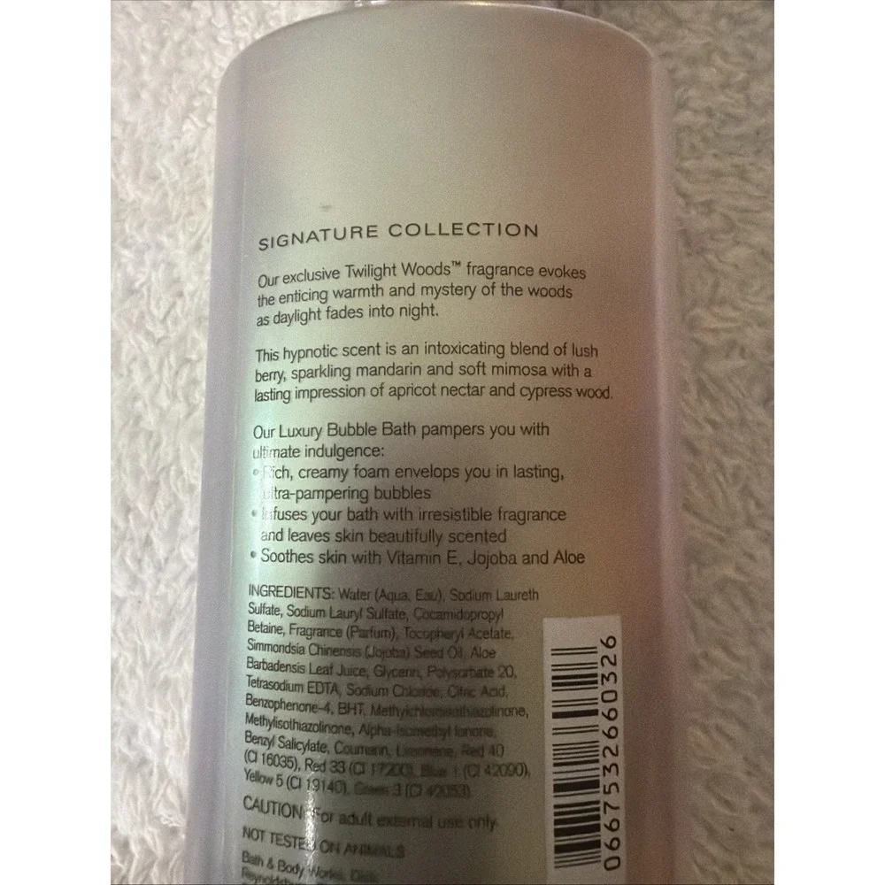 Bath Body Works TWILIGHT WOODS Luxury Bubble Bath, 10oz/295 mL, NEW